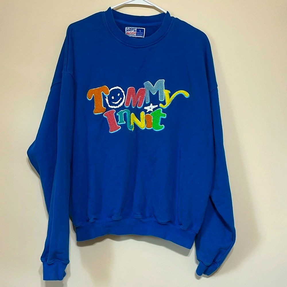TommyInnit Blue Sweatshirt Size Large